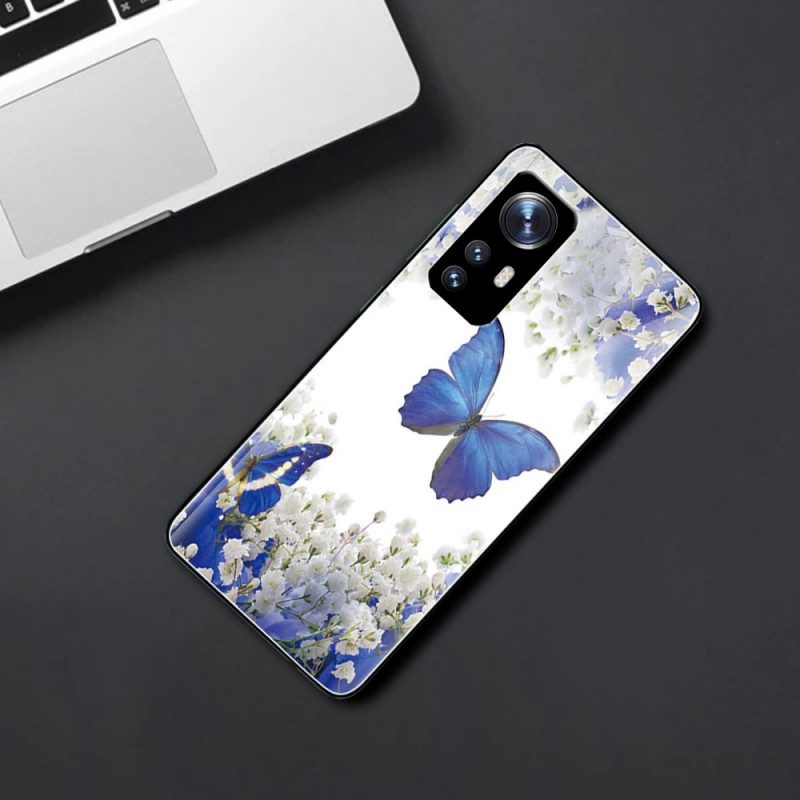 Cover Xiaomi 12 Pro Vetro Temperato Farfalle Reali