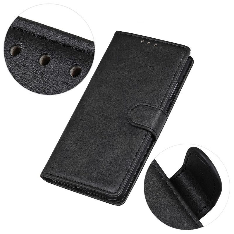 Custodia A Portafoglio Xiaomi 12 Pro Retro Effetto Pelle Opaca