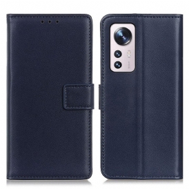 Custodia in pelle Xiaomi 12 Pro Ecopelle Tinta Unita