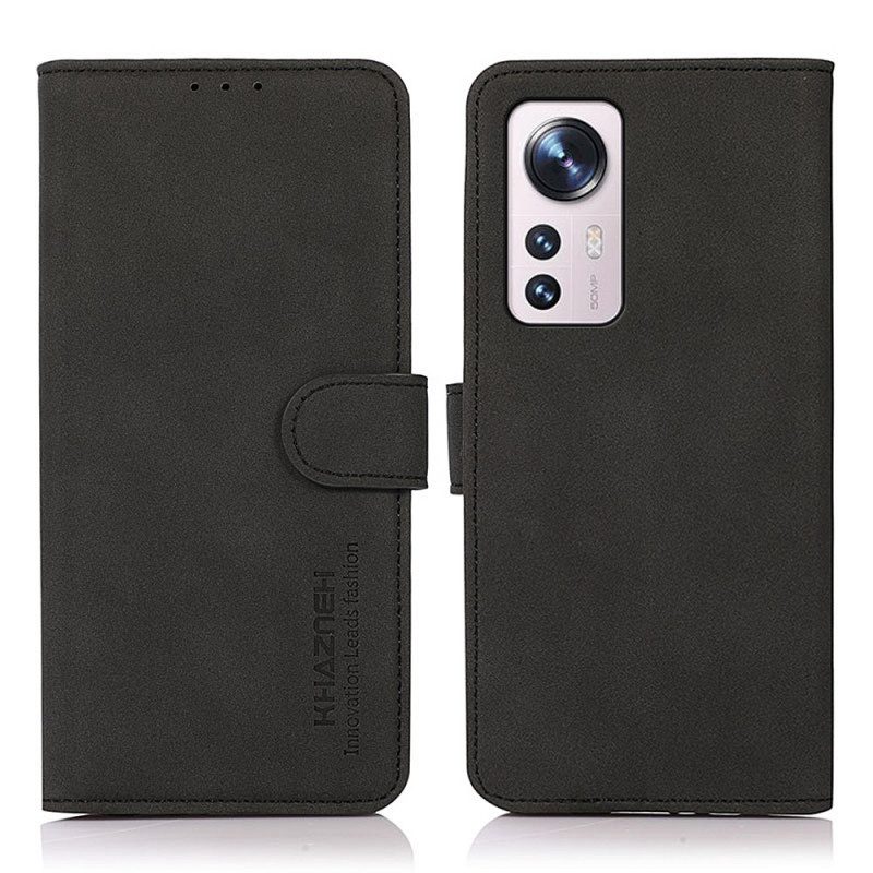 Custodia in pelle Xiaomi 12 Pro Khazneh Moda Effetto Pelle