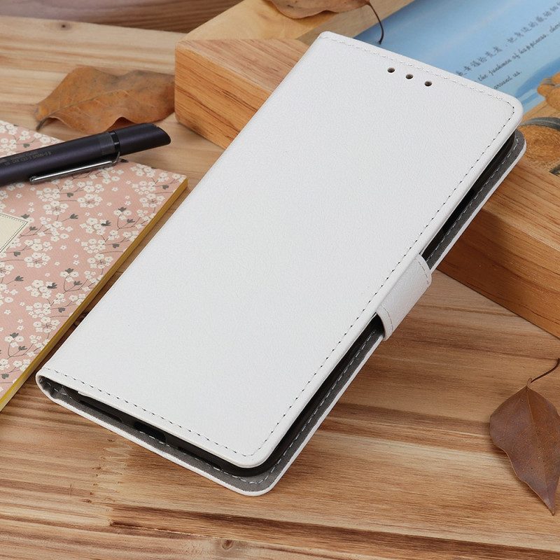 Custodia in pelle Xiaomi 12 Pro Semplice Effetto Pelle Lucida