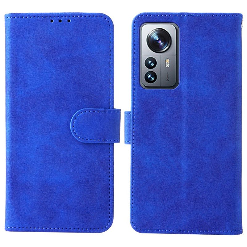 Custodia in pelle Xiaomi 12 Pro Strappy Skin-touch