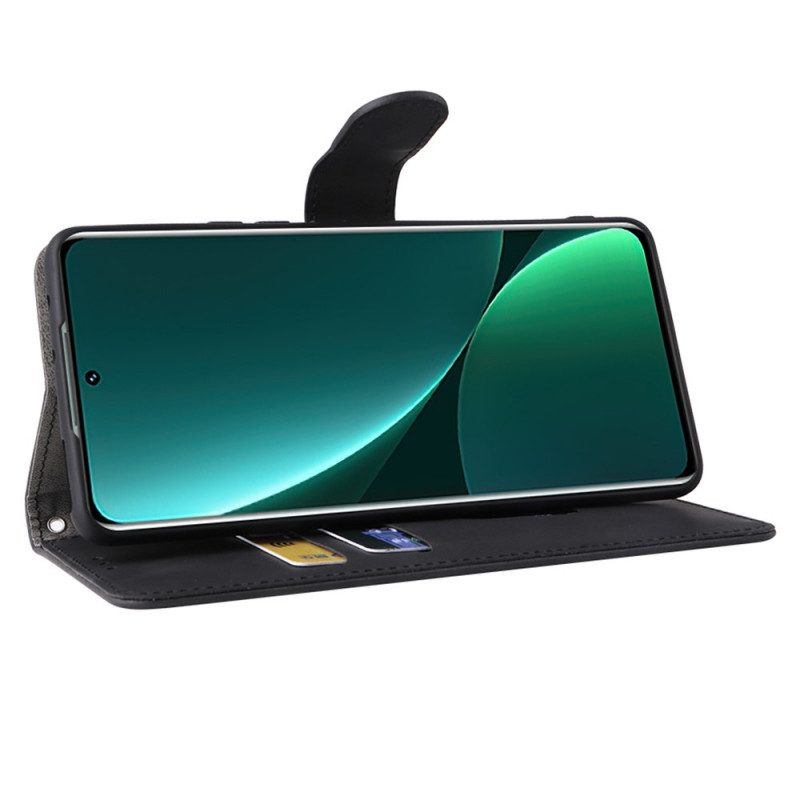 Custodia in pelle Xiaomi 12 Pro Strappy Skin-touch