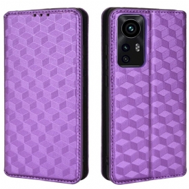 Folio Cover Xiaomi 12 Pro Custodia in pelle Effetto Pelle Diamante