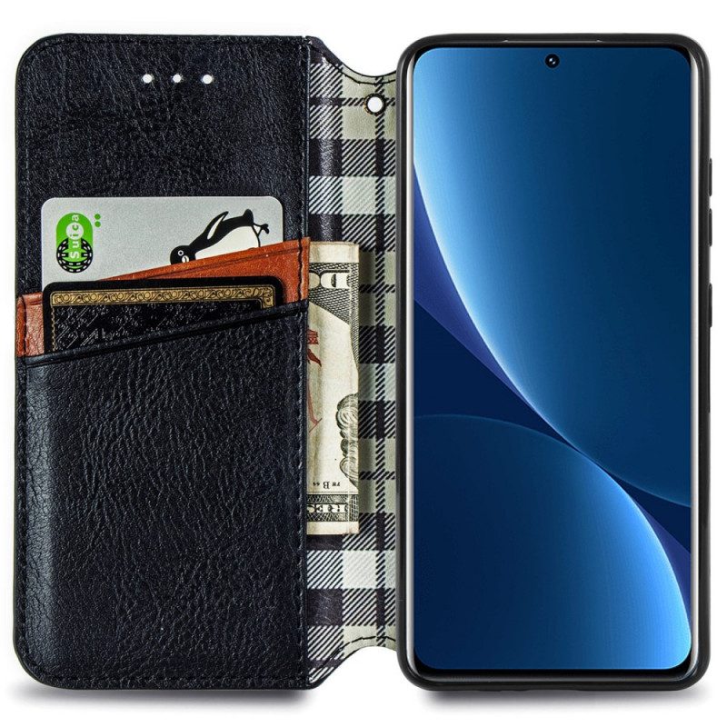 Folio Cover Xiaomi 12 Pro Custodia in pelle Modello 3d