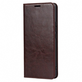 Folio Cover Xiaomi 12 Pro Custodia in pelle Pelle Vera