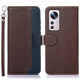 Folio Cover Xiaomi 12 Pro Lychee Style Rfid Khazneh