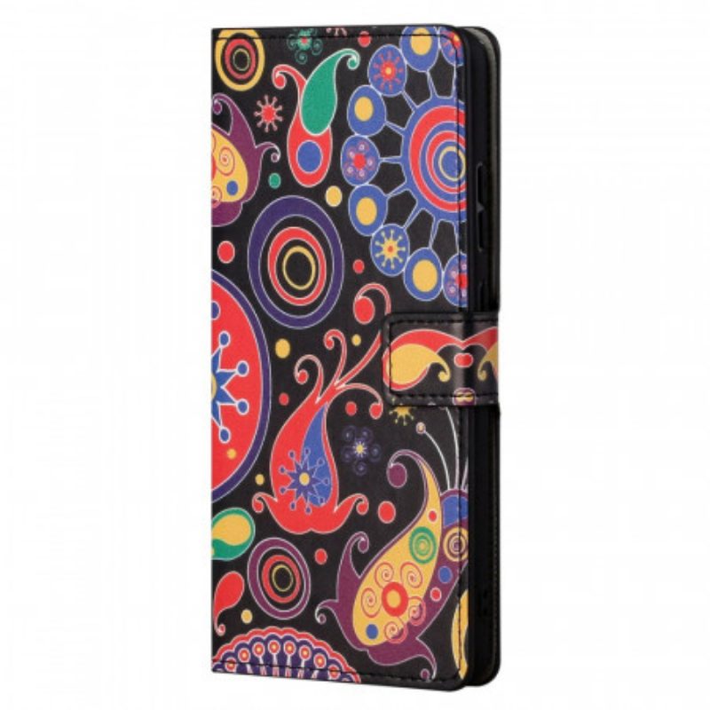 Custodia in pelle Moto G41 / G31 Disegni Di Galassie