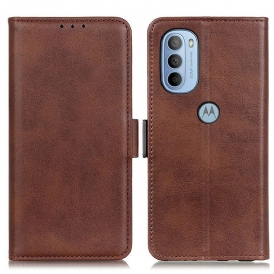Custodia in pelle Moto G41 / G31 Folio Cover Doppio Lembo