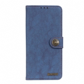 Custodia in pelle Moto G41 / G31 Khazneh Retro Crosta Ecopelle