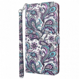 Custodia in pelle Moto G41 / G31 Paisley