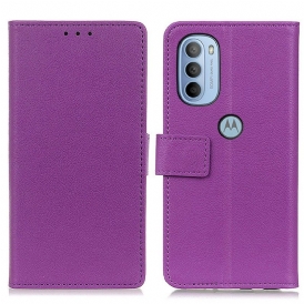 Custodia in pelle Moto G41 / G31 Semplice Effetto Pelle