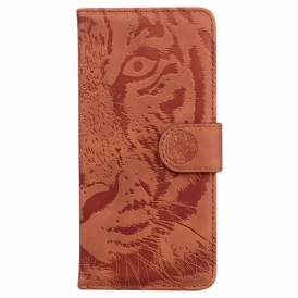 Custodia in pelle Moto G41 / G31 Stampa Faccia Di Tigre