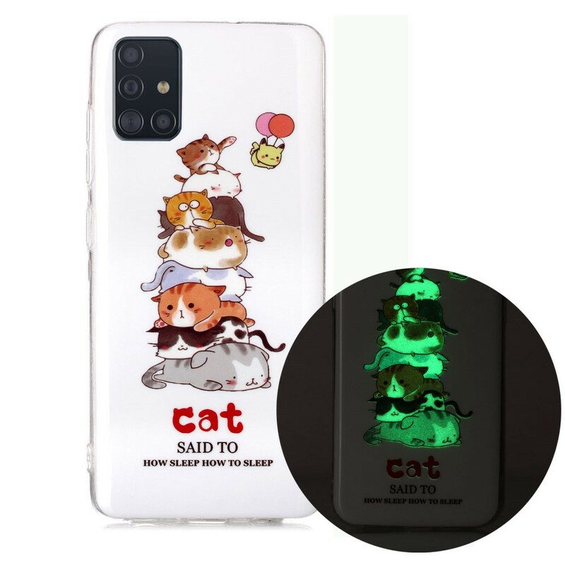 Cover Samsung Galaxy A51 Gatti Fluorescenti