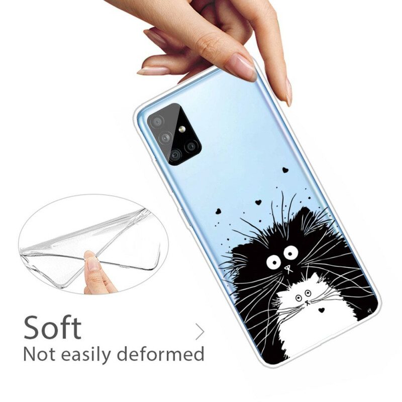 Cover Samsung Galaxy A51 Guarda I Gatti