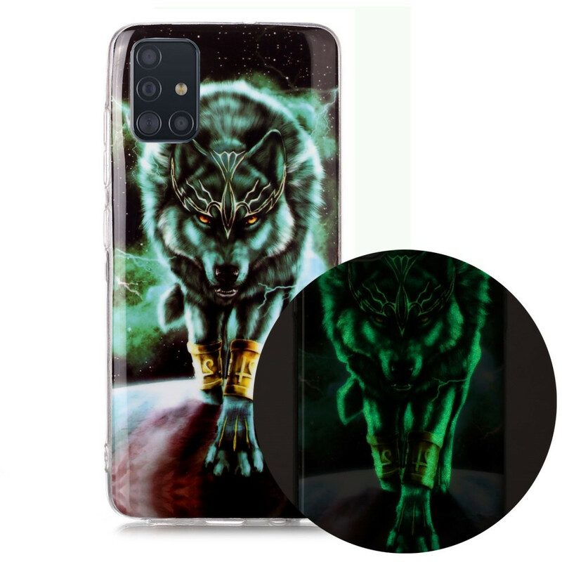 Cover Samsung Galaxy A51 Serie Di Lupi Fluorescenti