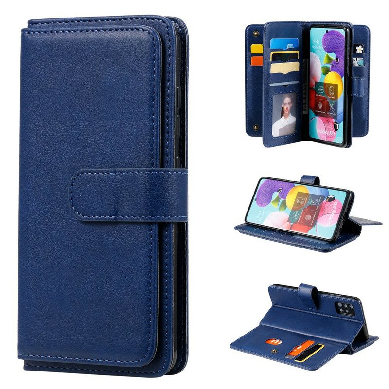 Custodia A Portafoglio Samsung Galaxy A51 9 Portacarte In Ecopelle
