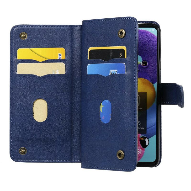 Custodia A Portafoglio Samsung Galaxy A51 9 Portacarte In Ecopelle