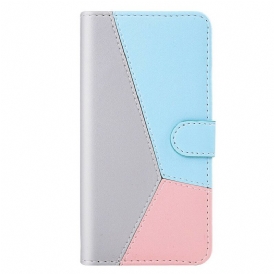 Custodia in pelle Samsung Galaxy A51 Effetto Pelle Tricolore
