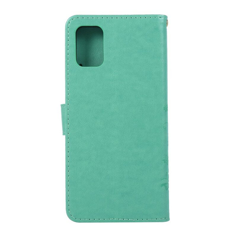 Custodia in pelle Samsung Galaxy A51 Farfalle Incantate