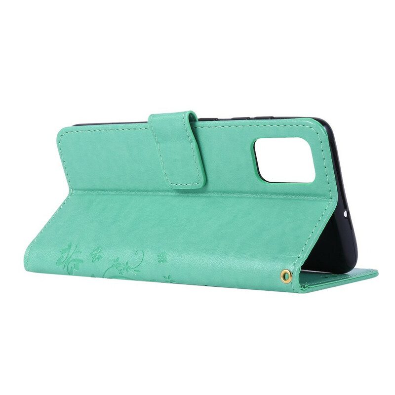 Custodia in pelle Samsung Galaxy A51 Farfalle Incantate
