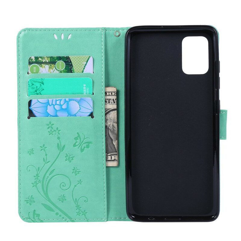 Custodia in pelle Samsung Galaxy A51 Farfalle Incantate