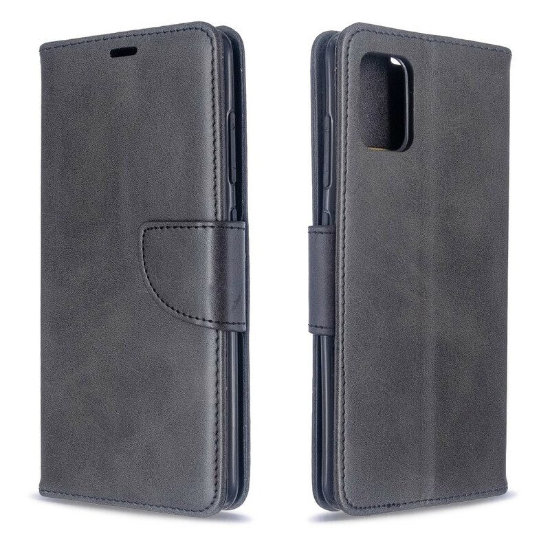 Custodia in pelle Samsung Galaxy A51 Folio Cover Lembo Liscio Obliquo