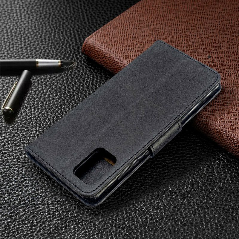 Custodia in pelle Samsung Galaxy A51 Folio Cover Lembo Liscio Obliquo