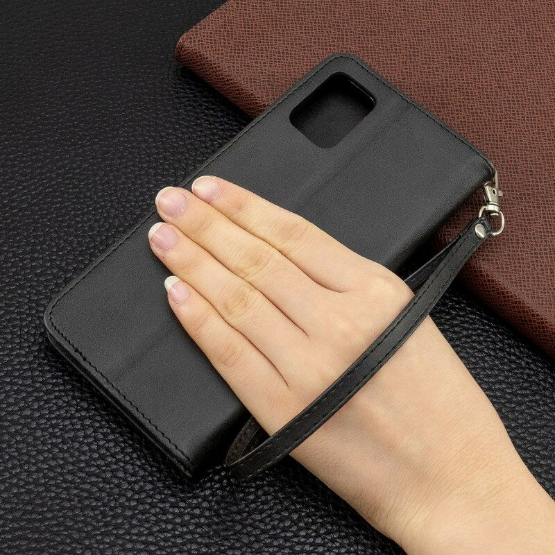 Custodia in pelle Samsung Galaxy A51 Folio Cover Lembo Liscio Obliquo