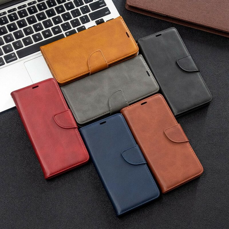 Custodia in pelle Samsung Galaxy A51 Folio Cover Lembo Liscio Obliquo