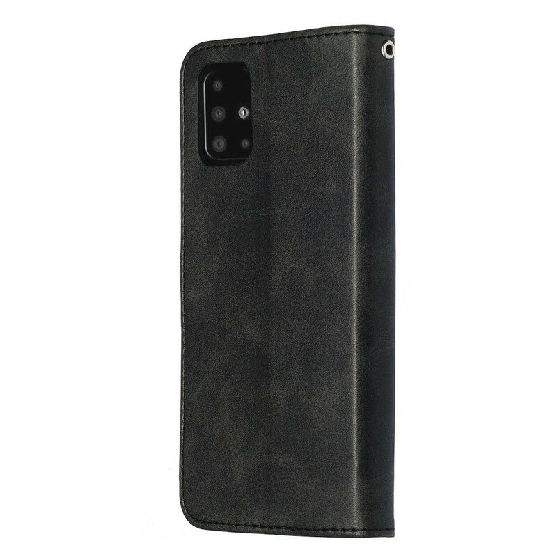 Custodia in pelle Samsung Galaxy A51 Portamonete D'epoca