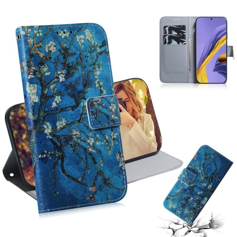 Custodia in pelle Samsung Galaxy A51 Ramo Di Un Albero In Fiore