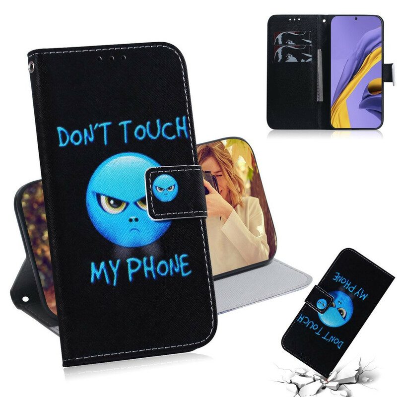 Custodia in pelle Samsung Galaxy A51 Telefono Emoji
