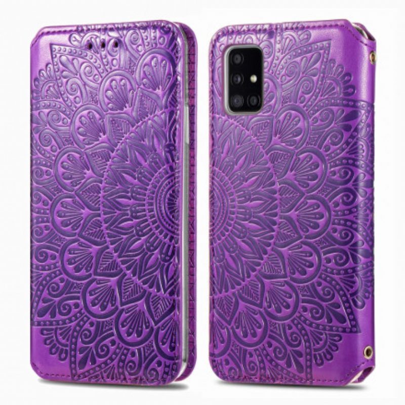 Folio Cover Samsung Galaxy A51 Custodia in pelle Mandala