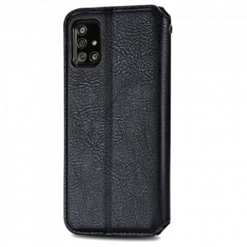Folio Cover Samsung Galaxy A51 Custodia in pelle Texture Diamante Effetto Pelle