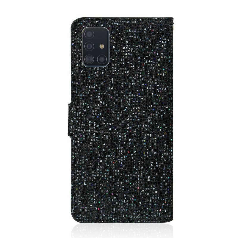 Folio Cover Samsung Galaxy A51 Design A S Con Paillettes
