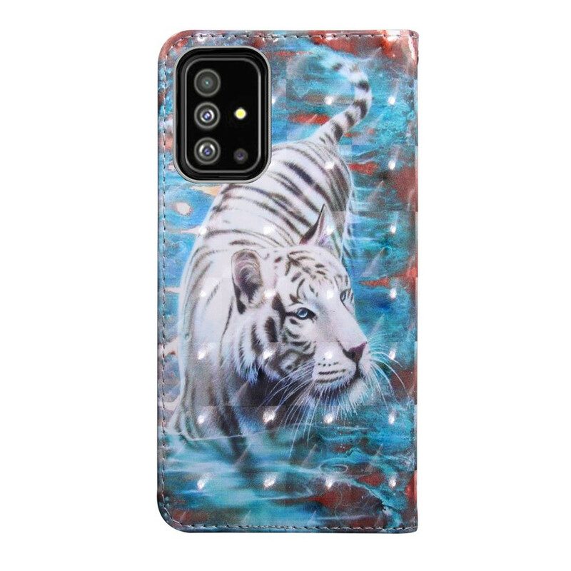 Folio Cover Samsung Galaxy A51 Tigre In Acqua