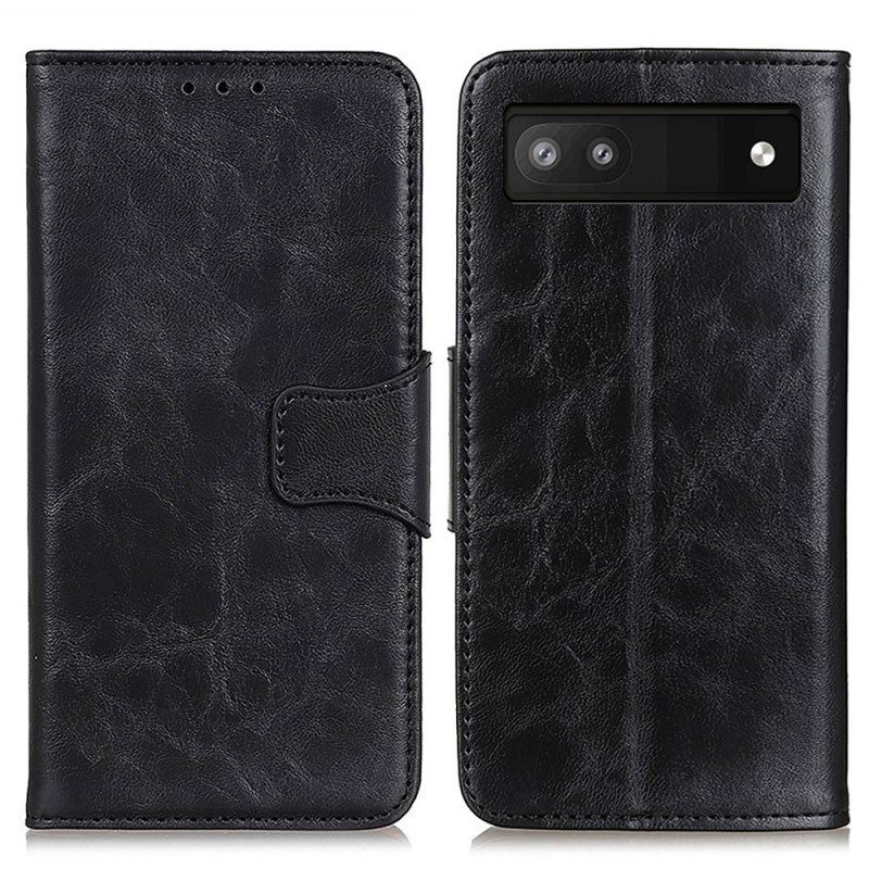 Custodia in pelle Google Pixel 7A Chiusura Reversibile In Pelle Crosta