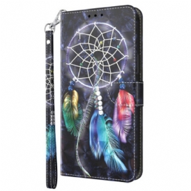 Custodia in pelle Google Pixel 7A Cinghia Acchiappasogni