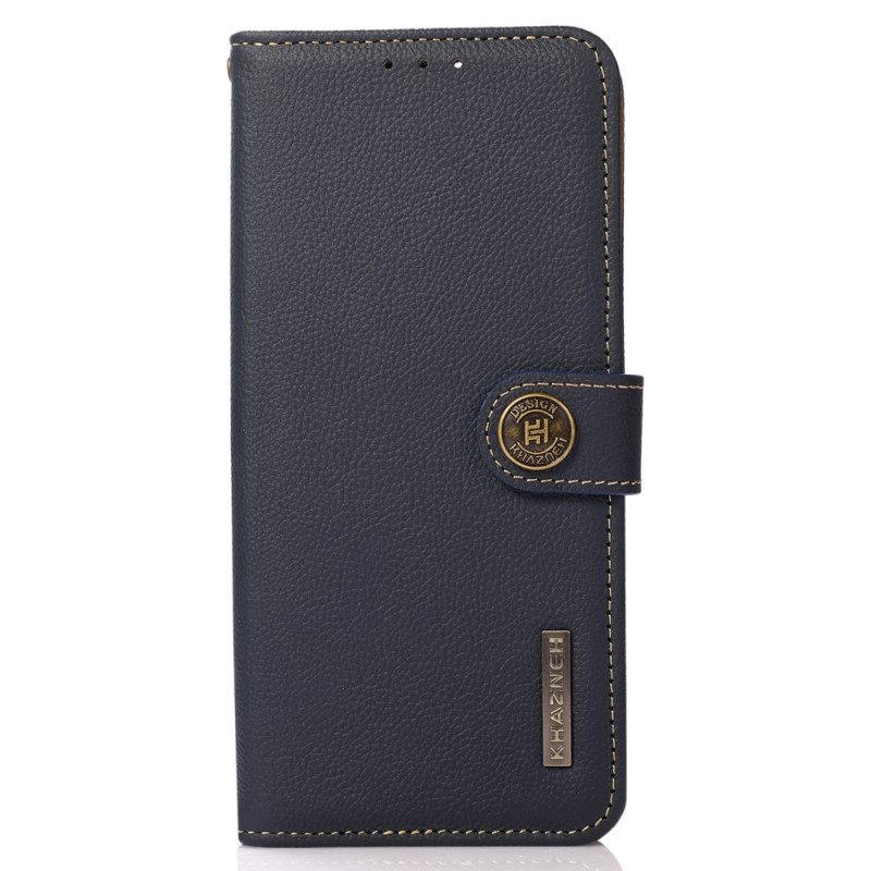 Custodia in pelle Google Pixel 7A Cinghia Rfid Khazneh