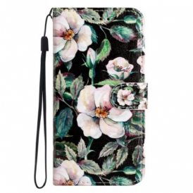 Custodia in pelle Google Pixel 7A Cinturino Magnolie