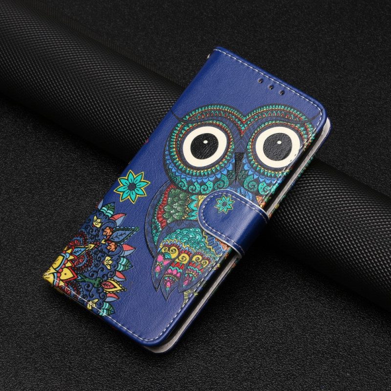 Custodia in pelle Google Pixel 7A Gufi Perizoma Colorati