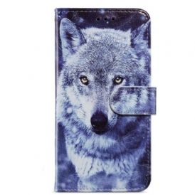 Custodia in pelle Google Pixel 7A Il Mio Lupo Strappy
