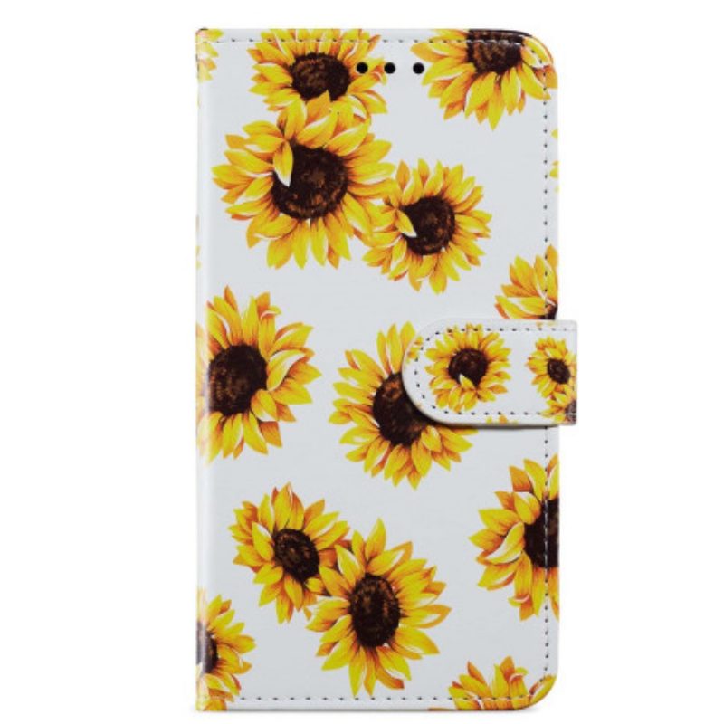 Custodia in pelle Google Pixel 7A Perizoma Girasoli