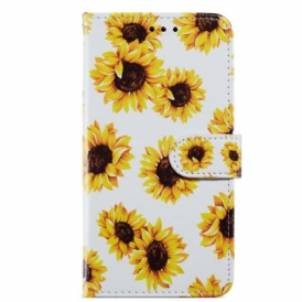 Custodia in pelle Google Pixel 7A Perizoma Girasoli