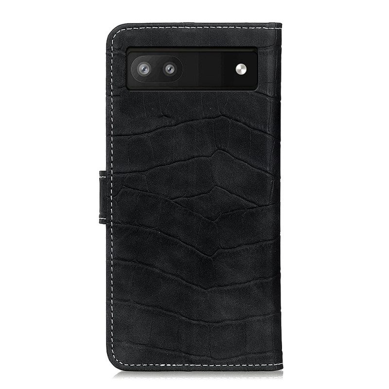 Custodia in pelle Google Pixel 7A Potere Del Coccodrillo