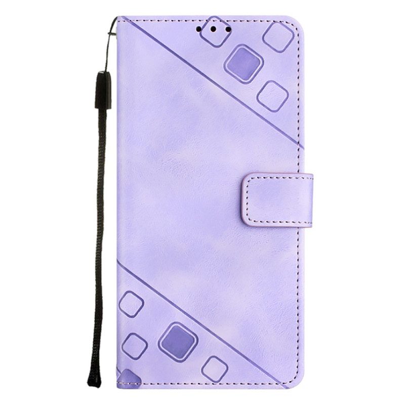 Custodia in pelle Google Pixel 7A Strappy Stile Anni '70