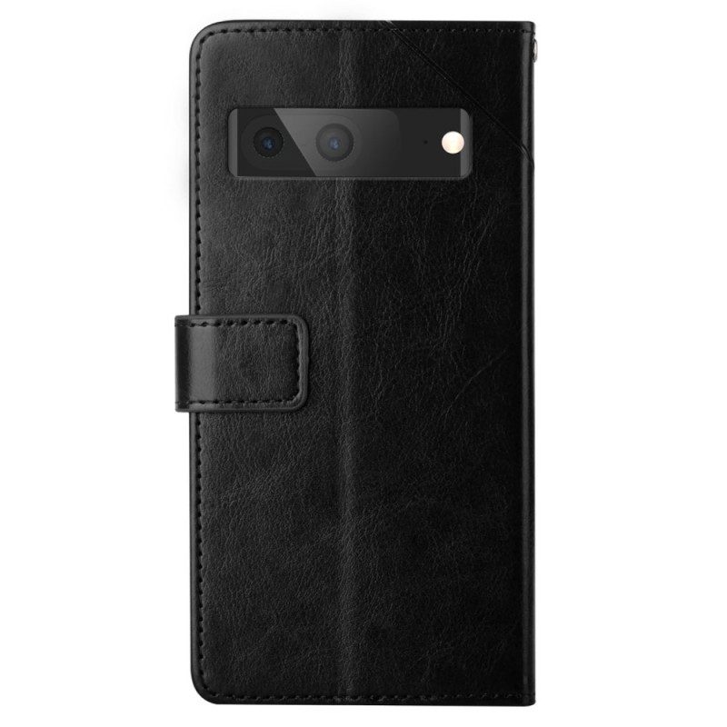 Custodia in pelle Google Pixel 7A Y Strappy Design