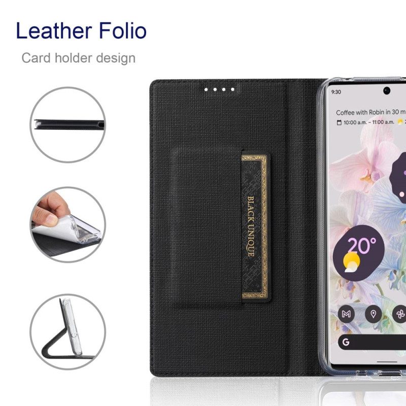 Folio Cover Google Pixel 7A Custodia in pelle Serie Vili Dmx Testurizzata