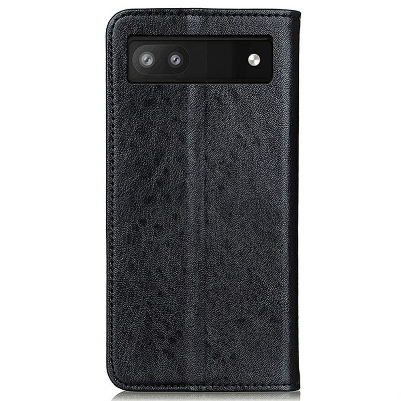 Folio Cover Google Pixel 7A Custodia in pelle Strutturato